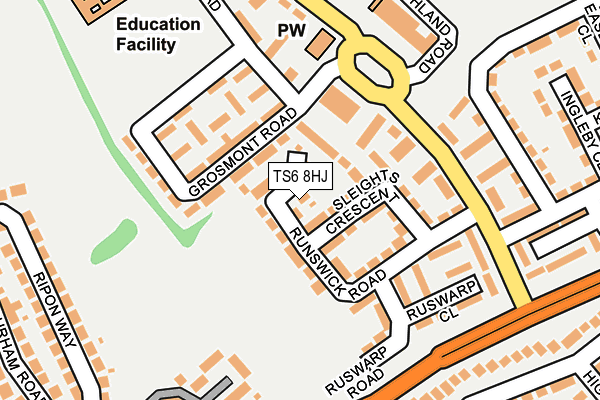 TS6 8HJ map - OS OpenMap – Local (Ordnance Survey)