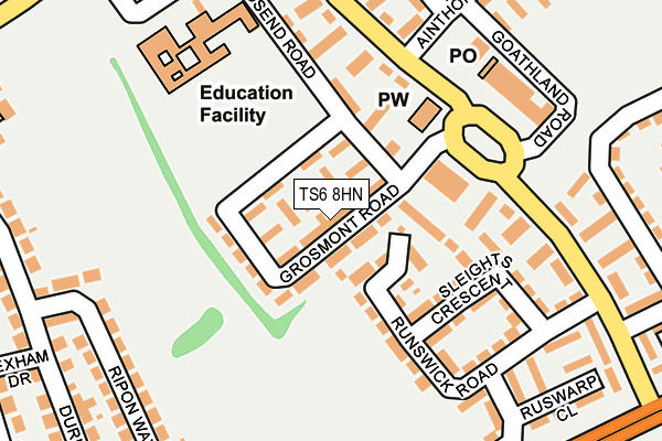 TS6 8HN map - OS OpenMap – Local (Ordnance Survey)