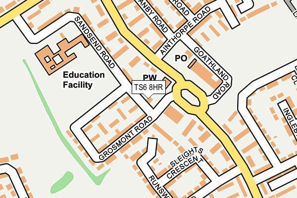 TS6 8HR map - OS OpenMap – Local (Ordnance Survey)