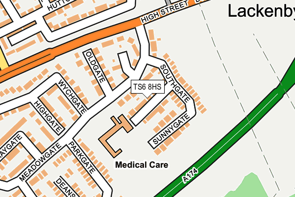 TS6 8HS map - OS OpenMap – Local (Ordnance Survey)