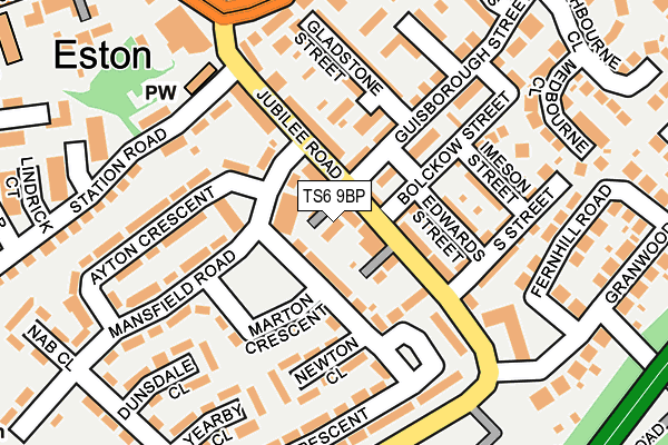 TS6 9BP map - OS OpenMap – Local (Ordnance Survey)