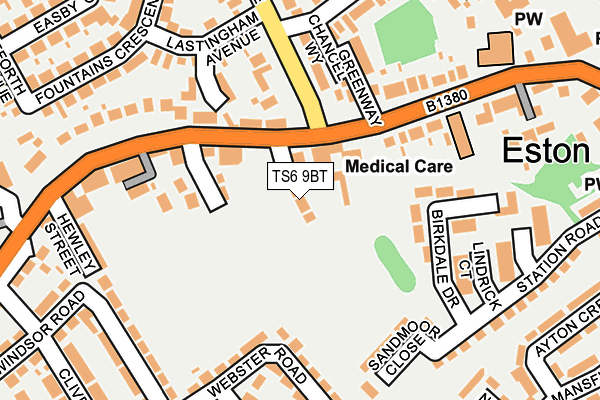 TS6 9BT map - OS OpenMap – Local (Ordnance Survey)