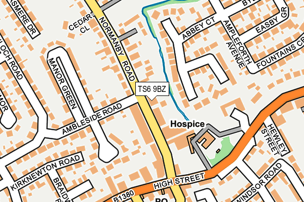 TS6 9BZ map - OS OpenMap – Local (Ordnance Survey)