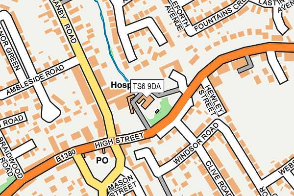 TS6 9DA map - OS OpenMap – Local (Ordnance Survey)