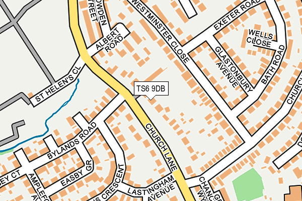 TS6 9DB map - OS OpenMap – Local (Ordnance Survey)