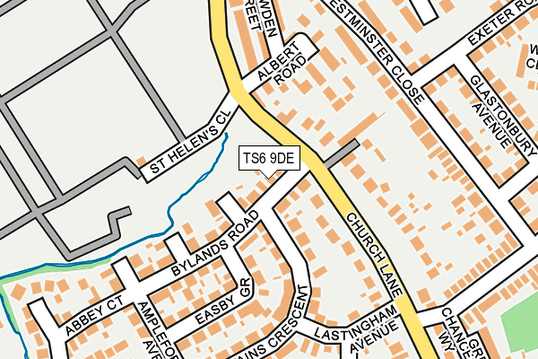 TS6 9DE map - OS OpenMap – Local (Ordnance Survey)