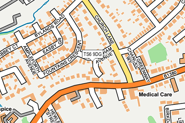 TS6 9DG map - OS OpenMap – Local (Ordnance Survey)