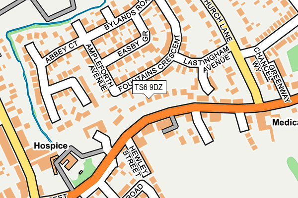 TS6 9DZ map - OS OpenMap – Local (Ordnance Survey)