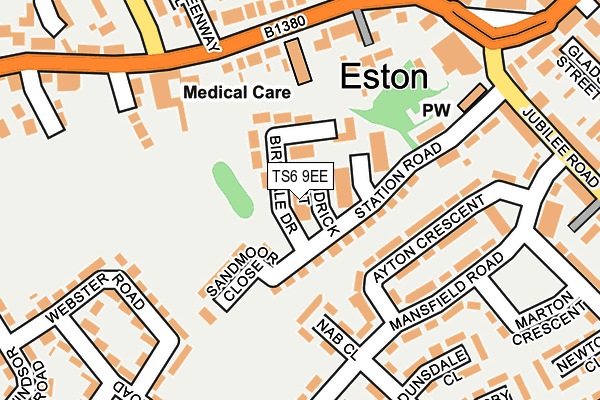 TS6 9EE map - OS OpenMap – Local (Ordnance Survey)