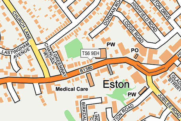 TS6 9EH map - OS OpenMap – Local (Ordnance Survey)