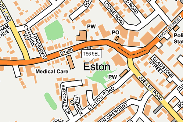 TS6 9EL map - OS OpenMap – Local (Ordnance Survey)