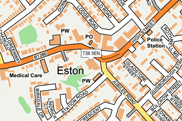 TS6 9EN map - OS OpenMap – Local (Ordnance Survey)