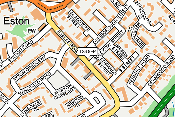 TS6 9EP map - OS OpenMap – Local (Ordnance Survey)