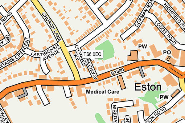 TS6 9EQ map - OS OpenMap – Local (Ordnance Survey)
