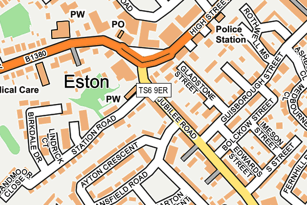 TS6 9ER map - OS OpenMap – Local (Ordnance Survey)