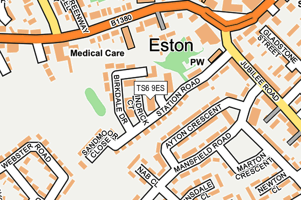 TS6 9ES map - OS OpenMap – Local (Ordnance Survey)