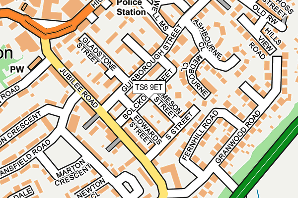 TS6 9ET map - OS OpenMap – Local (Ordnance Survey)