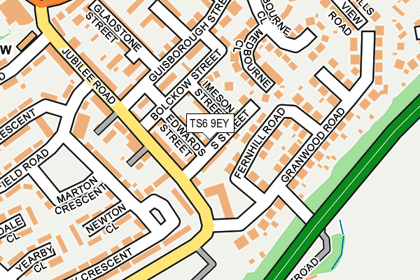 TS6 9EY map - OS OpenMap – Local (Ordnance Survey)