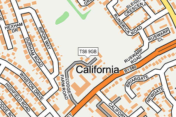 TS6 9GB map - OS OpenMap – Local (Ordnance Survey)