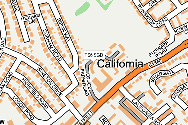 TS6 9GD map - OS OpenMap – Local (Ordnance Survey)