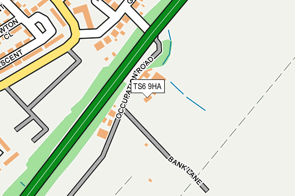 TS6 9HA map - OS OpenMap – Local (Ordnance Survey)