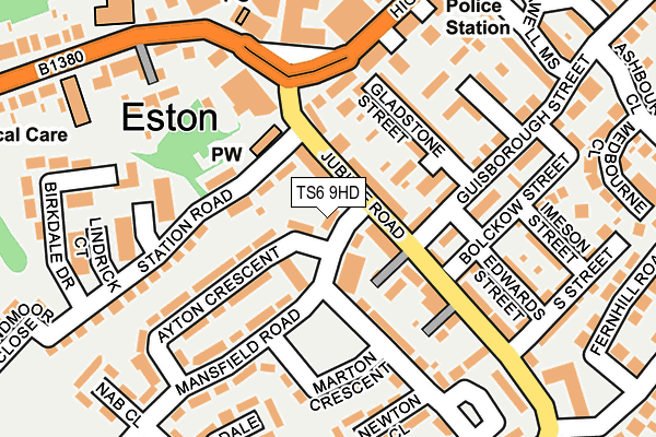 TS6 9HD map - OS OpenMap – Local (Ordnance Survey)