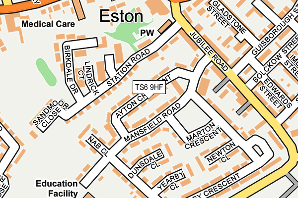 TS6 9HF map - OS OpenMap – Local (Ordnance Survey)