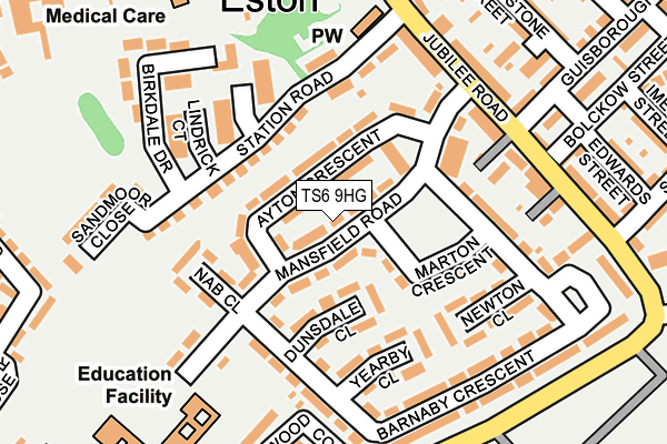 TS6 9HG map - OS OpenMap – Local (Ordnance Survey)