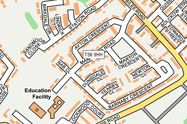 TS6 9HH map - OS OpenMap – Local (Ordnance Survey)