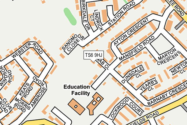 TS6 9HJ map - OS OpenMap – Local (Ordnance Survey)