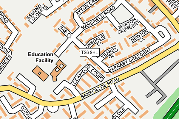 TS6 9HL map - OS OpenMap – Local (Ordnance Survey)