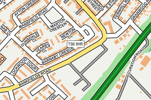 TS6 9HR map - OS OpenMap – Local (Ordnance Survey)