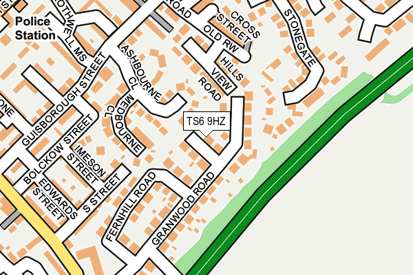 TS6 9HZ map - OS OpenMap – Local (Ordnance Survey)