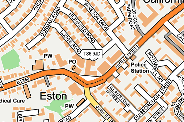 Map of MY ESTON FISH BAR LIMITED at local scale