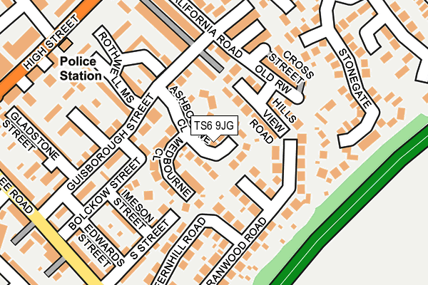 TS6 9JG map - OS OpenMap – Local (Ordnance Survey)