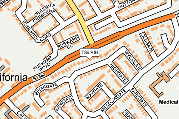 TS6 9JH map - OS OpenMap – Local (Ordnance Survey)