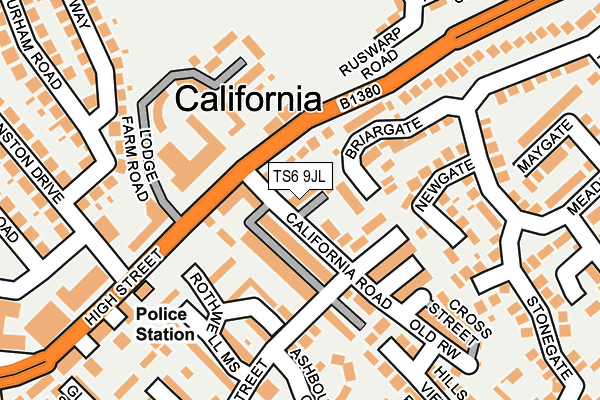 TS6 9JL map - OS OpenMap – Local (Ordnance Survey)