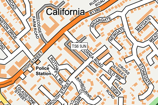 TS6 9JN map - OS OpenMap – Local (Ordnance Survey)