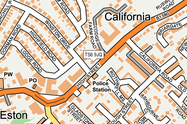 TS6 9JQ map - OS OpenMap – Local (Ordnance Survey)