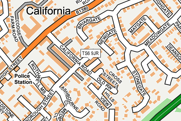 TS6 9JR map - OS OpenMap – Local (Ordnance Survey)