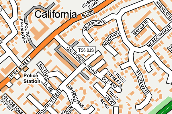 TS6 9JS map - OS OpenMap – Local (Ordnance Survey)