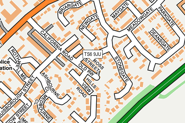 TS6 9JU map - OS OpenMap – Local (Ordnance Survey)