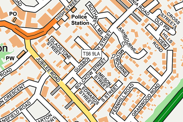 TS6 9LA map - OS OpenMap – Local (Ordnance Survey)