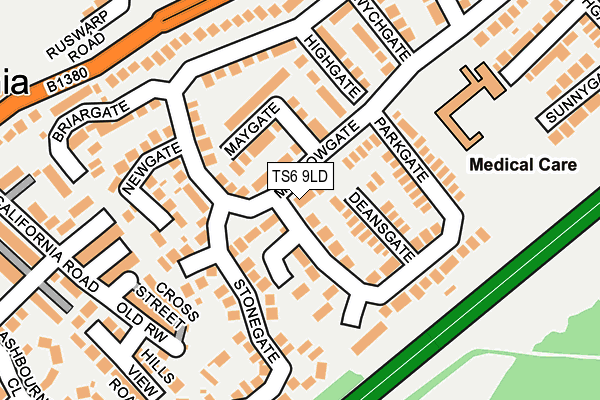 TS6 9LD map - OS OpenMap – Local (Ordnance Survey)
