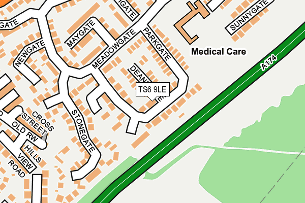 TS6 9LE map - OS OpenMap – Local (Ordnance Survey)