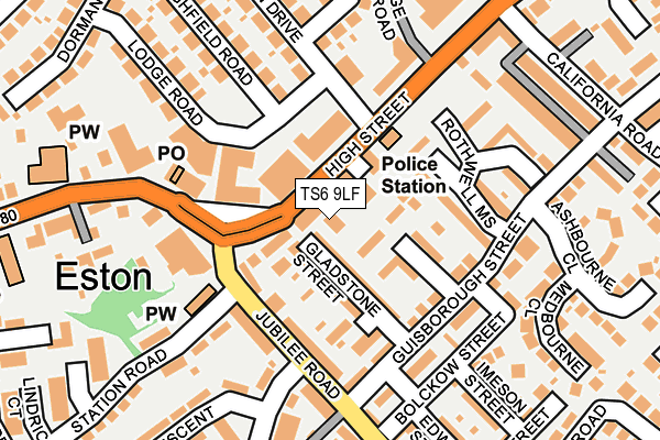 TS6 9LF map - OS OpenMap – Local (Ordnance Survey)