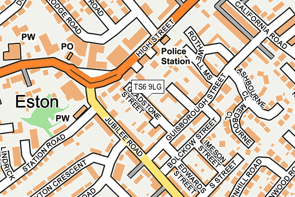 TS6 9LG map - OS OpenMap – Local (Ordnance Survey)