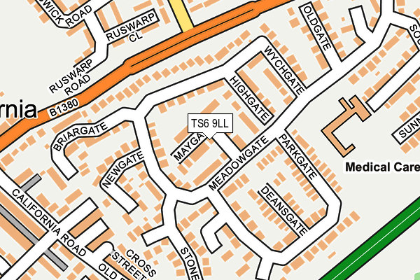 TS6 9LL map - OS OpenMap – Local (Ordnance Survey)