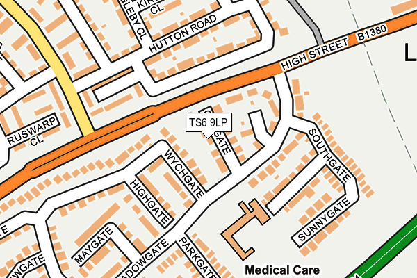 TS6 9LP map - OS OpenMap – Local (Ordnance Survey)