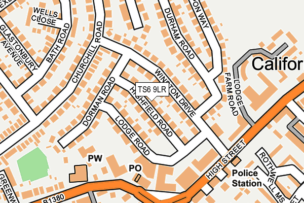 TS6 9LR map - OS OpenMap – Local (Ordnance Survey)